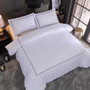 3 PCS Bedding Sets Solid Color With Embroidery Quilt Cover Pillowcase For Double Bed Size