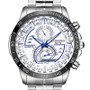 LONGBO 80132 Luminous Men Watch Fashion Date Display Stainless Steel Quartz Wrist Watch