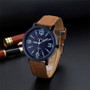 YAZOLE 319 Luminous PU Leather Band Men Analog Sport Wrist Watch