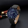 YAZOLE 319 Luminous PU Leather Band Men Analog Sport Wrist Watch