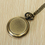 DEFFRUN Vintage Bronze Roman Number Chain Pocket Watch