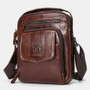 Bullcaptain Men Genuine Leather Shoulder Bag For Outdoor