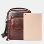 Bullcaptain Men Genuine Leather Shoulder Bag For Outdoor