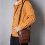 Bullcaptain Men Genuine Leather Shoulder Bag For Outdoor