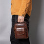 Bullcaptain Men Genuine Leather Shoulder Bag For Outdoor