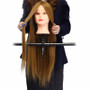 26" Light Brown 30% Human Hair Training Mannequin Head Model Hairdressing Makeup Practice with Clamp