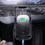 Baseus Metal Glass 10W Qi Wireless Charger Smart Infrared Sensor Lock Air Vent Car Phone Holder For 4.5-6.5 Inch Smart Phone iPhone Samsung