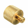 3/8 Inch Female to 1/4 Inch Male Tripod Thread Reducer Adapter Brass Copper