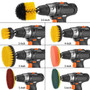 8pcs Drill Brush Scrub Pads Power Scrubber Cleaning Kit Cleaning Brush for Power Tool