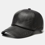 Men PU Leather Vintage Baseball Cap Personality Hat