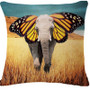 Honana WX-136 45x45cm 3D Vintage Flower Elephant Cotton Linen Pillow Case Cushion Cover Home Car Decor