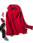 Casual Women Long Sleeve Solid Color Hooded Cardigan with Pockets