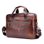 Men Genuine Leather Shoulder Bag Business Travel Crossbody Messenger Handbag Briefcase