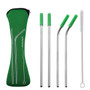 4PCS Silicone Tips Cover Reusable Stainless Steel Straw