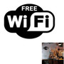 Wifi Logo Sticker Removable For Decoration & Remind   Wall Stickers Black