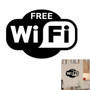 Wifi Logo Sticker Removable For Decoration & Remind   Wall Stickers Black