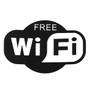 Wifi Logo Sticker Removable For Decoration & Remind   Wall Stickers Black
