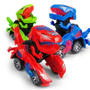 HG-788 Electric Deformation Dinosaur Chariot Deformed Dinosaur Racing Car Children's Puzzle Toys with Light Sound