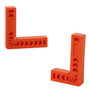 Drillpro 12Pcs 90 Degree Right Angle Auxiliary Locator 3/4/6 Inch Woodworking Tools Plastic Clamp Square Angle Ruler Holder