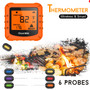 Smart Wireless bluetooth Digital Thermometer with 6 Probes Cooking BBQ for iOS & Android