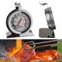 50-300℃ Stainless Steel Thermometer Oven Table Safety Bimetal Temperature 100-600℉ Oven Instrument BBQ Thermometer