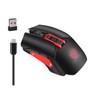 HXSJ X80 2.4G Wireless Rechargeable Mouse 4800DPI 7 Buttons Optical Mouse for PC Laptop Computer (Red)