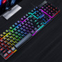 T-Wolf T20 Wired Keyboard Mechanical Feel 104 Keys Full Size RGB Keyboard Gaming Office Typing Keyboard For PC Laptop