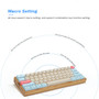 Feker 61 Keys Bamboo Base Mechanical Keyboard USB Wired Bluetooth5.0 Dual Mode Gateron Switch RGB Backlit Gaming Keyboard