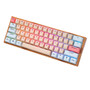 Feker 61 Keys Bamboo Base Mechanical Keyboard USB Wired Bluetooth5.0 Dual Mode Gateron Switch RGB Backlit Gaming Keyboard