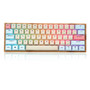 Feker 61 Keys Bamboo Base Mechanical Keyboard USB Wired Bluetooth5.0 Dual Mode Gateron Switch RGB Backlit Gaming Keyboard