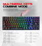 METOO Z56 89 Keys Mechanical Keyboard Wired RGB Backlit with Numpad Anti-ghosting English Russian Gaming Keyboard