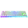 GamaKay K87 87 Keys Mechanical Gaming Keyboard Hot Swappable Type-C Wired USB 3.1 Translucent Glass Base Gateron Switch ABS Two-color Keycap RGB Gaming Keyboard