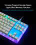 GamaKay K87 87 Keys Mechanical Gaming Keyboard Hot Swappable Type-C Wired USB 3.1 Translucent Glass Base Gateron Switch ABS Two-color Keycap RGB Gaming Keyboard