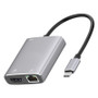 Bakeey USB-C HUB HD TV Adapter Type-C to HDMI /RJ45 Gigabit Ethernet Port / PD3.0 Fast Charge HD Video Converter PC Laptop MacBook (Grey)