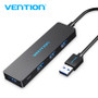VENTION 4-Port USB 3.0 HUB Adapter USB Flash Drives With 4*USB 3.0 For Macbook Mac Pro XPS Notebook PC (Black)