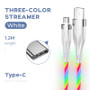 JOYROOM S-1224N3 Streamer Data Cable Type-C Micro USB Transmission Data Line Fast Charging Cord For Huawei P30 P40 Pro MI10 Note 9S