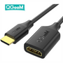 QGeeM Mini HDMI to HDMI Adapter Cable Compatible with Cameras Graphics Cards Laptops (Black)