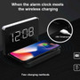 Bakeey 10W Digital Night LED Rectangle Folding Alarm Clock USB Wireless Charger for Samsung Huawei