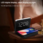 Bakeey 10W Digital Night LED Rectangle Folding Alarm Clock USB Wireless Charger for Samsung Huawei