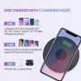 Elough 10W Qi Wireless Charger LED Indicator Fast Charging Wireless Charger Pad for iPhone 12 Pro for Samsung Galaxy Note S20 ultra