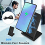 Bakeey 30W Double Coil Qi Wireless Charger Vertically Quick Charging Stand Dock Phone Holder For iPhone 11Pro Max 12 12Pro 12Mini Huawei P40 Pro