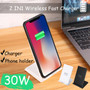 Bakeey 30W Double Coil Qi Wireless Charger Vertically Quick Charging Stand Dock Phone Holder For iPhone 11Pro Max 12 12Pro 12Mini Huawei P40 Pro