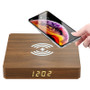 Bakeey Wooden Electric Digital LED Desk Alarm Clock Multifunctional Wireless Charger iPhone 12 Series for Samsung Galaxy Note S20 ultra Huawei Mate40 OnePlus 8 Pro