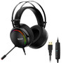 Tronsmart Glary Gaming Headphone 7.1 Virtual Surround Sound Colorful LED Lighting 50mm Driver Gaming Headphone for PC Switch XBOX PS4 (Black)