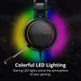 Tronsmart Glary Gaming Headphone 7.1 Virtual Surround Sound Colorful LED Lighting 50mm Driver Gaming Headphone for PC Switch XBOX PS4 (Black)