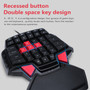 Single Hand Gaming Keyboard USB Wired Keypad 3200 dpi Mouse for PS4 PC Game One-handed Ergonomic Keyboard for Xbox PC Laptop