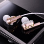 QKZ AK4 Metal Stereo Dual Dynamic Drivers Wired Earphone Super Bass In-ear Earbuds With Mic for Mobile Phone MP3 MP4