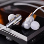 QKZ AK4 Metal Stereo Dual Dynamic Drivers Wired Earphone Super Bass In-ear Earbuds With Mic for Mobile Phone MP3 MP4