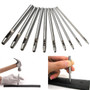 10pcs Steel Punch Set 0.5-5mm Leather Hole Craft Tool For Leather Craft Stamp Punch