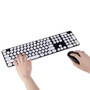 Ultra Thin Mute 2.4GHz Wireless 101 Keys Keyboard and 1600DPI Mouse Combo Set for Desktop Laptop